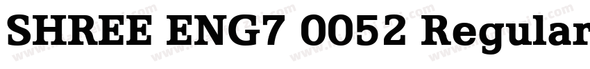 SHREE ENG7 0052 Regular字体转换